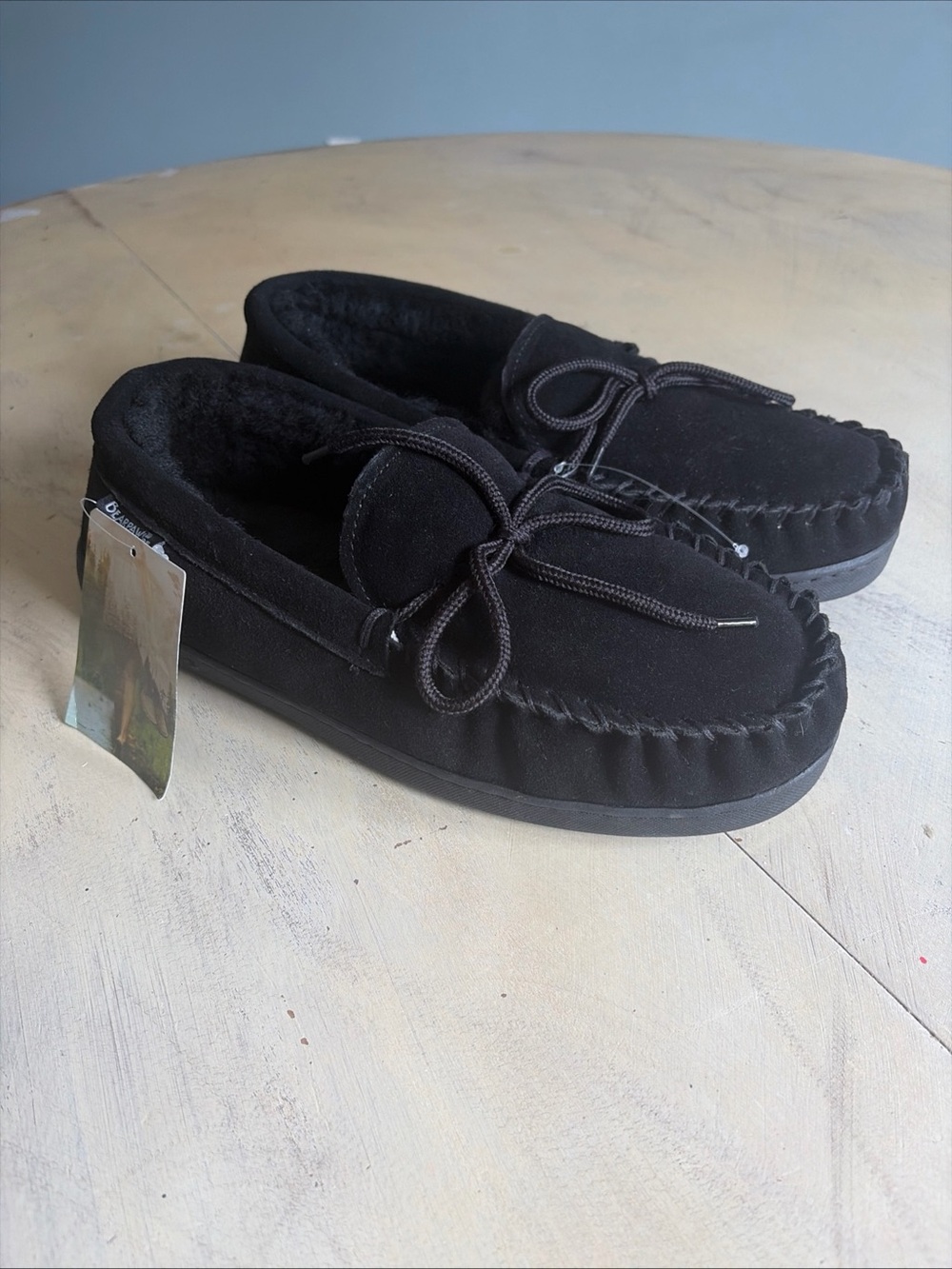Bearpaw Moc II Men's Moccasin Slippers Black - Size 13 New Without Box